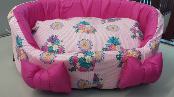 Caminha para Cachorro ou Gato Laço Rosa